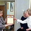 Награждение социального работника храма за участие в работе МРО «Чертаново Северное» МГО ВОИ