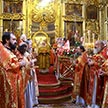 Божественная Литургия в храме Ризоположения на Донской улице в день праздника положения честной ризы Господа нашего Иисуса Христа