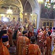 Божественная Литургия в храме Ризоположения на Донской улице в день праздника положения честной ризы Господа нашего Иисуса Христа