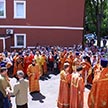 Божественная Литургия в храме Ризоположения на Донской улице в день праздника положения честной ризы Господа нашего Иисуса Христа