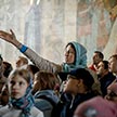 Детская Литургия и молебен на начало нового учебного года в Трапезном храме Свято-Троицкой Сергиевой Лавры