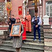Литургия и Крестный ход в понедельник Светлой седмицы в храме Ризоположения на Донской