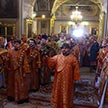 Божественная Литургия в храме Ризоположения на Донской улице в день праздника положения честной ризы Господа нашего Иисуса Христа