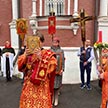 Литургия и Крестный ход в понедельник Светлой седмицы в храме Ризоположения на Донской