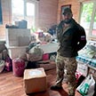 Встреча настоятеля храма Державной иконы Божией Матери в Чертанове игумена Митрофана с представителем воинского подразделения, которому на приходе регулярно оказывается помощь
