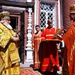 Божественная Литургия в храме Ризоположения на Донской улице в день праздника положения честной ризы Господа нашего Иисуса Христа
