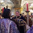 Всенощное бдение с чином выноса Честного и Животворящего Креста Господня в канун праздника Благовещения Пресвятой Богородицы и дня преставления святителя Тихона, Патриарха Московского и всея России