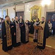 Всенощное бдение с чином выноса Честного и Животворящего Креста Господня в канун праздника Благовещения Пресвятой Богородицы и дня преставления святителя Тихона, Патриарха Московского и всея России