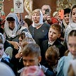 Детская Литургия и молебен на начало нового учебного года в Трапезном храме Свято-Троицкой Сергиевой Лавры