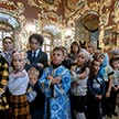 Детская Литургия и молебен на начало нового учебного года в Трапезном храме Свято-Троицкой Сергиевой Лавры