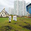 Богослужение на начало строительства каменного храма