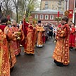 Литургия и Крестный ход в понедельник Светлой седмицы в храме Ризоположения на Донской