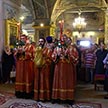 Божественная Литургия в храме Ризоположения на Донской улице в день праздника положения честной ризы Господа нашего Иисуса Христа