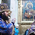 Епископ Фома совершил Литургию в храме Ризоположения на Донской