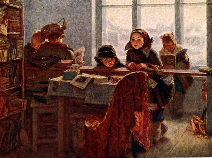 «В сельской библиотеке». Ирина Шевандронова