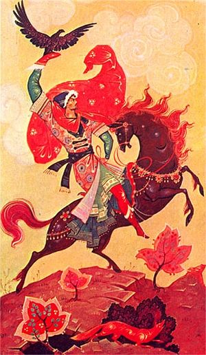 Белов В.А. Панно &laquo;Сокольничий&raquo;, 1972 год